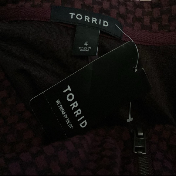 Torrid Purple Jacquard Knit Blazer Zipper Plus Size 4X NWT - Picture 9 of 11